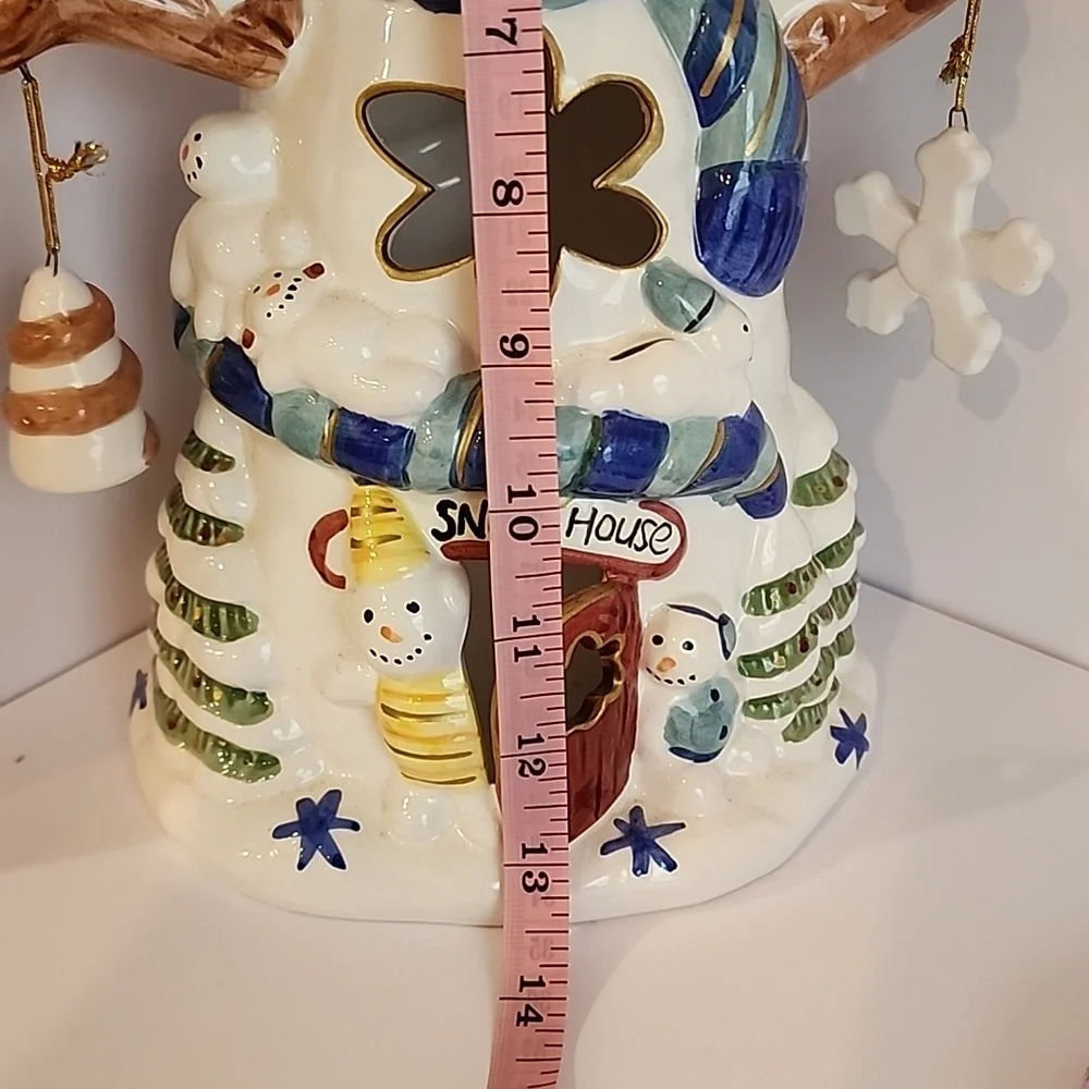 Christmas. snowman candle